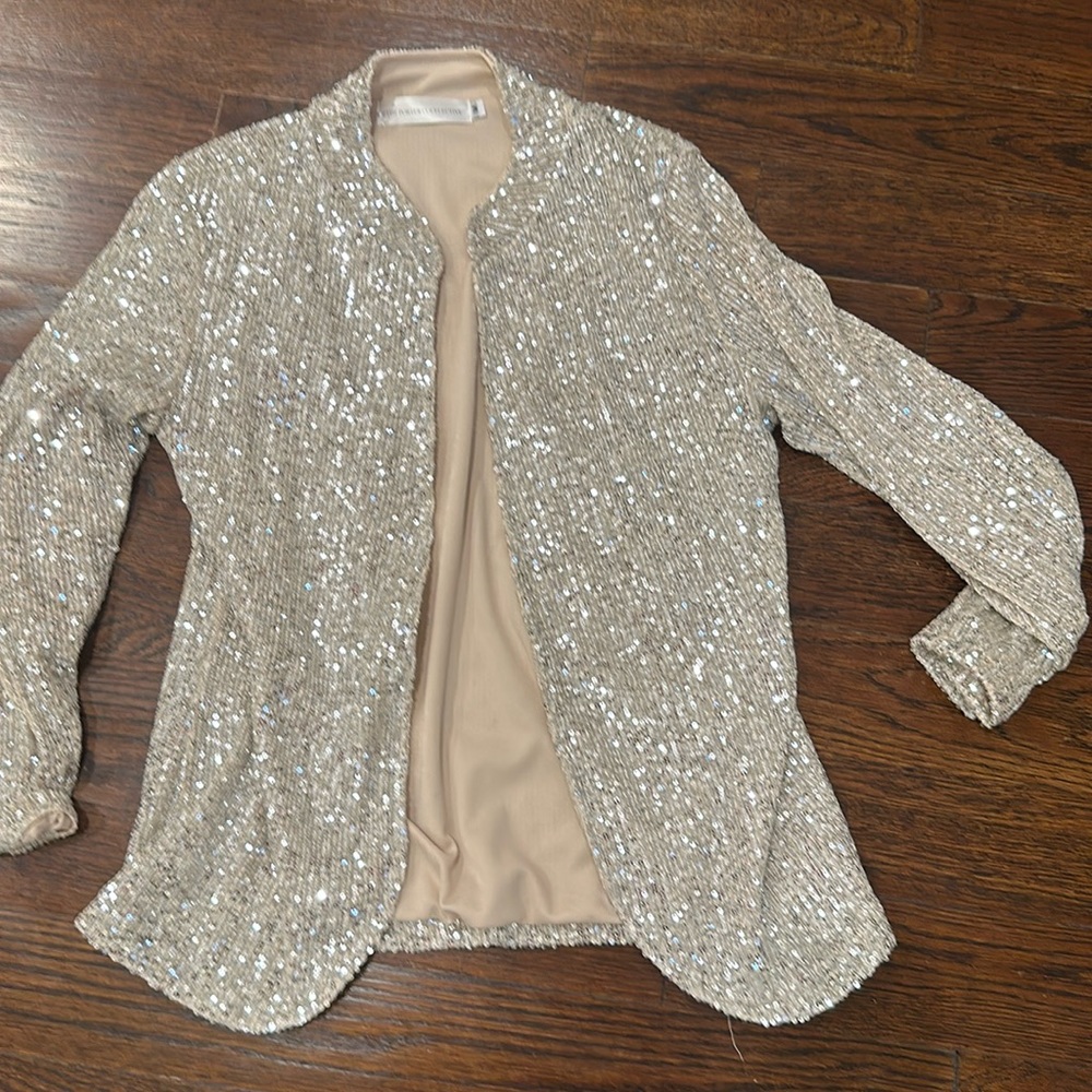 The Porter collective metallic sequin blazer